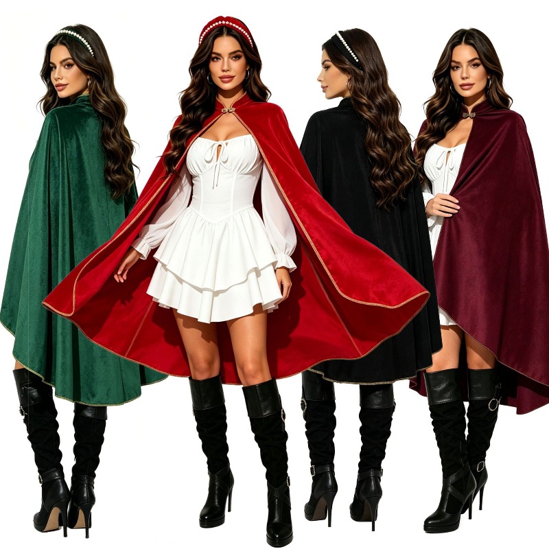 Velvet Blazer Vintage - Medieval Vintage Velvet Cloak Stand Collar