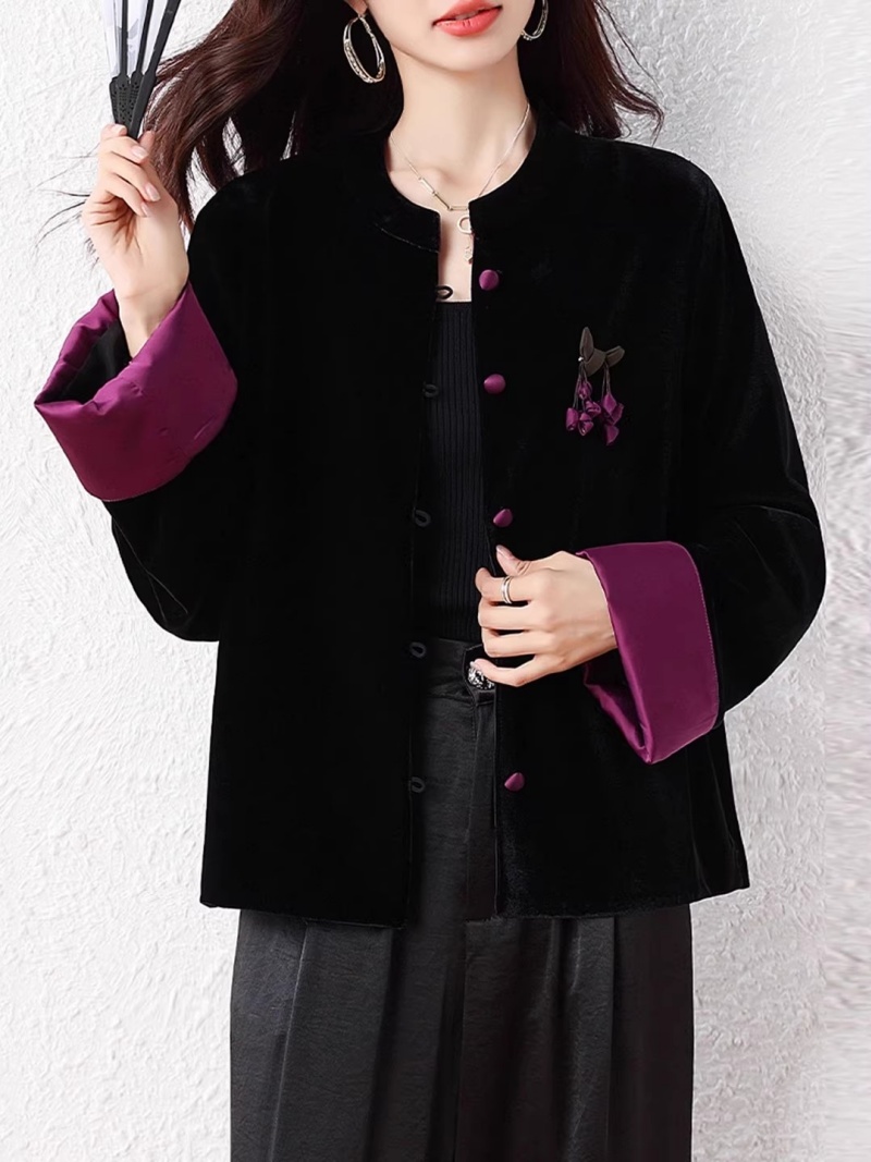 2025 Chinese Style Cardigan fo - Velvet Blazer Vintage ulasan dan harga
