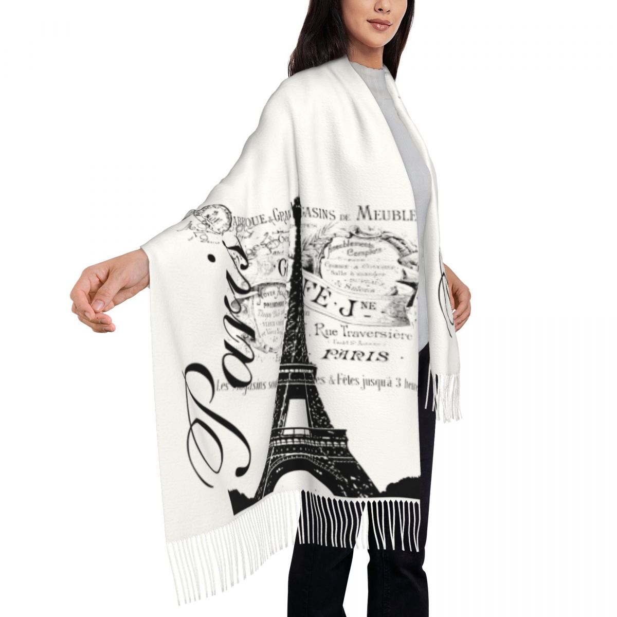 Custom Printed Vintage Eiffel  - Vintage Fashion In Paris ulasan dan harga