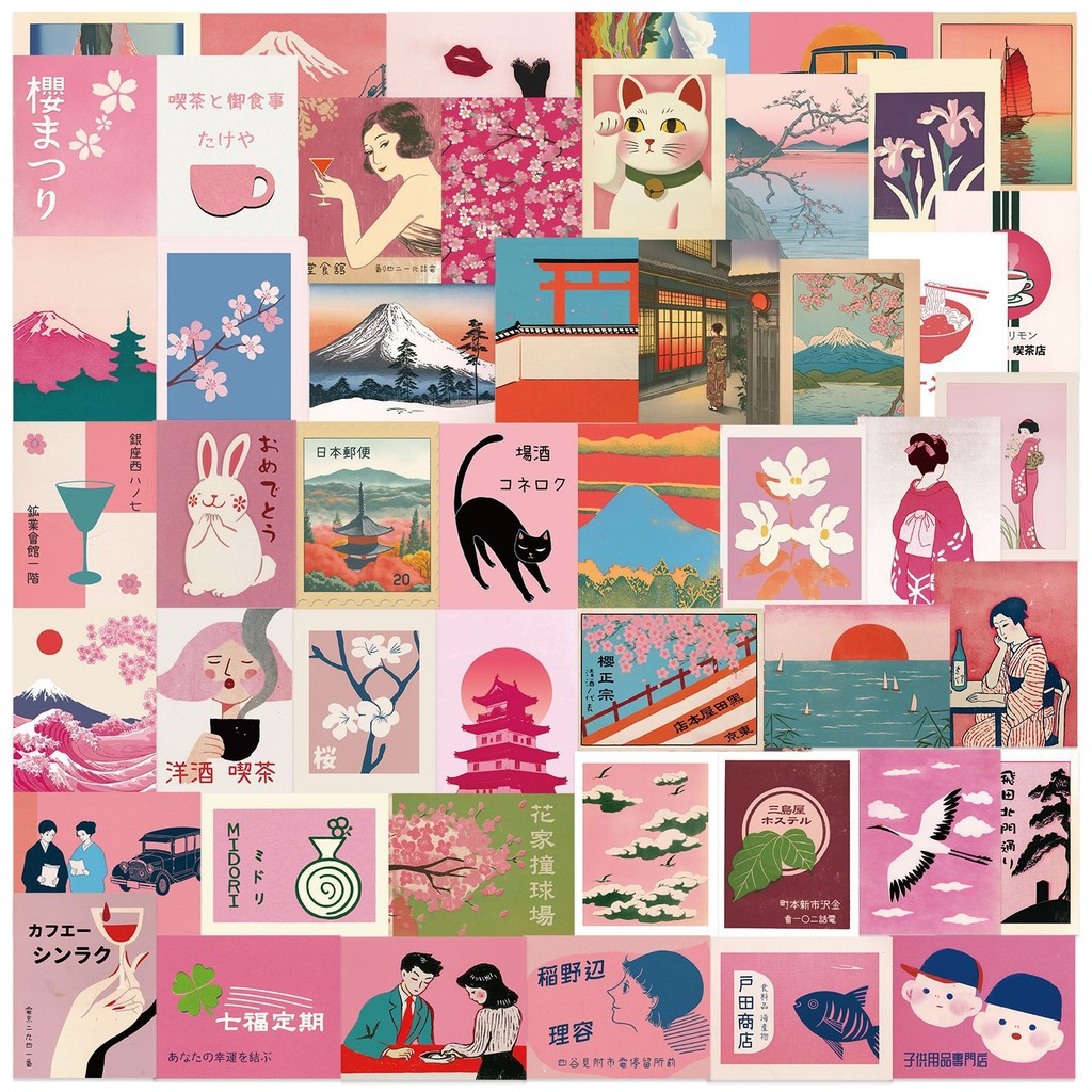 50PCS Vintage Pink Japanese Ae - Vintage Fashion Magazines ulasan dan harga