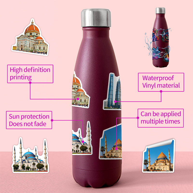 50PCS Famous City Landmark Tra - Vintage Fashion Magazines ulasan dan harga