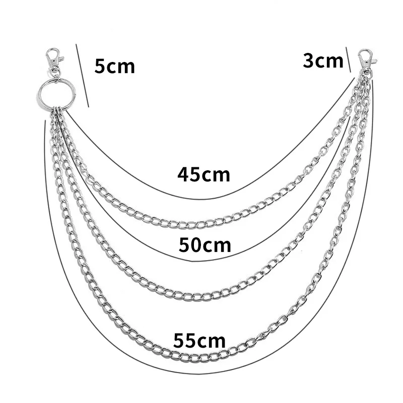 Layer Metal Belt Chain Punk Ho - Vintage Fashion Ai ulasan dan harga