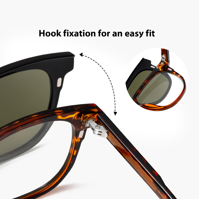 Fashion Sunglasses Man Clip On - Vintage Fashion Brands ulasan dan harga