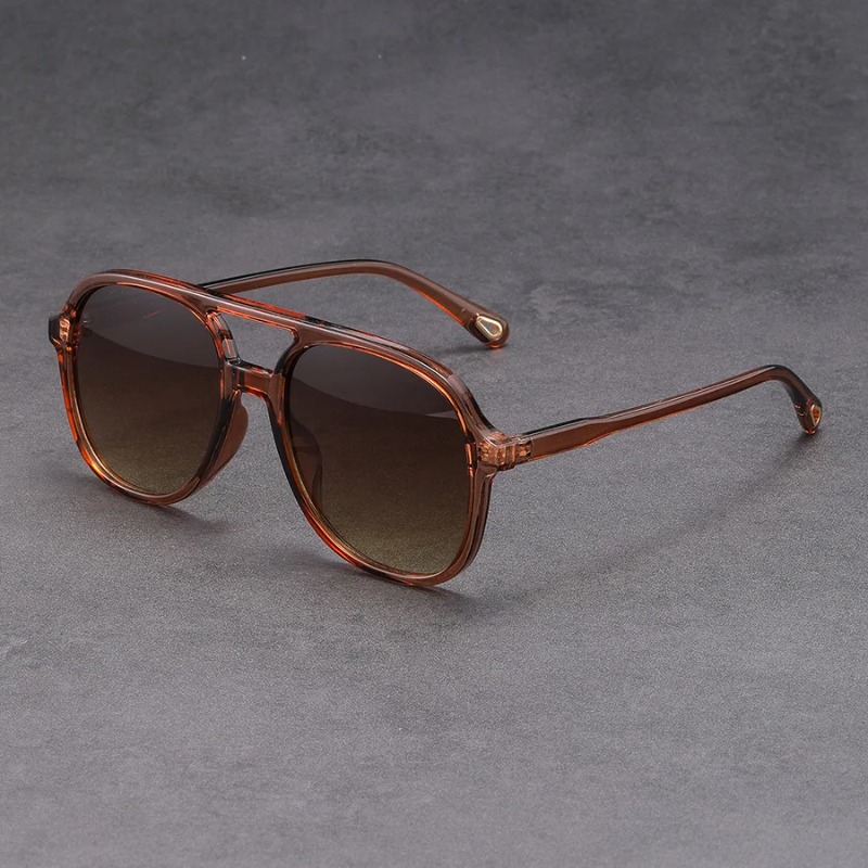 Fashion Double Beam Square Sun - Vintage Fashion Brands ulasan dan harga