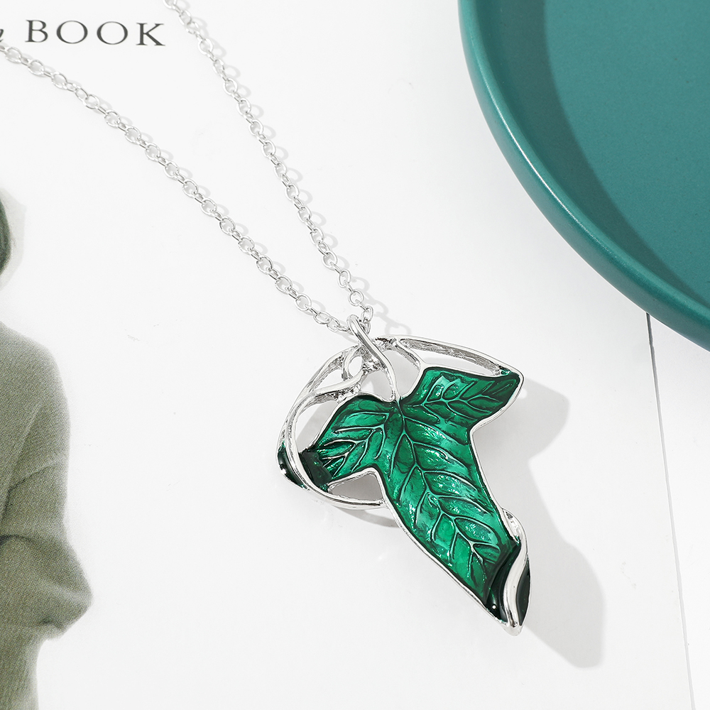 Vintage Green Leaf Pendant Nec - Vintage Fashion Ai ulasan dan harga