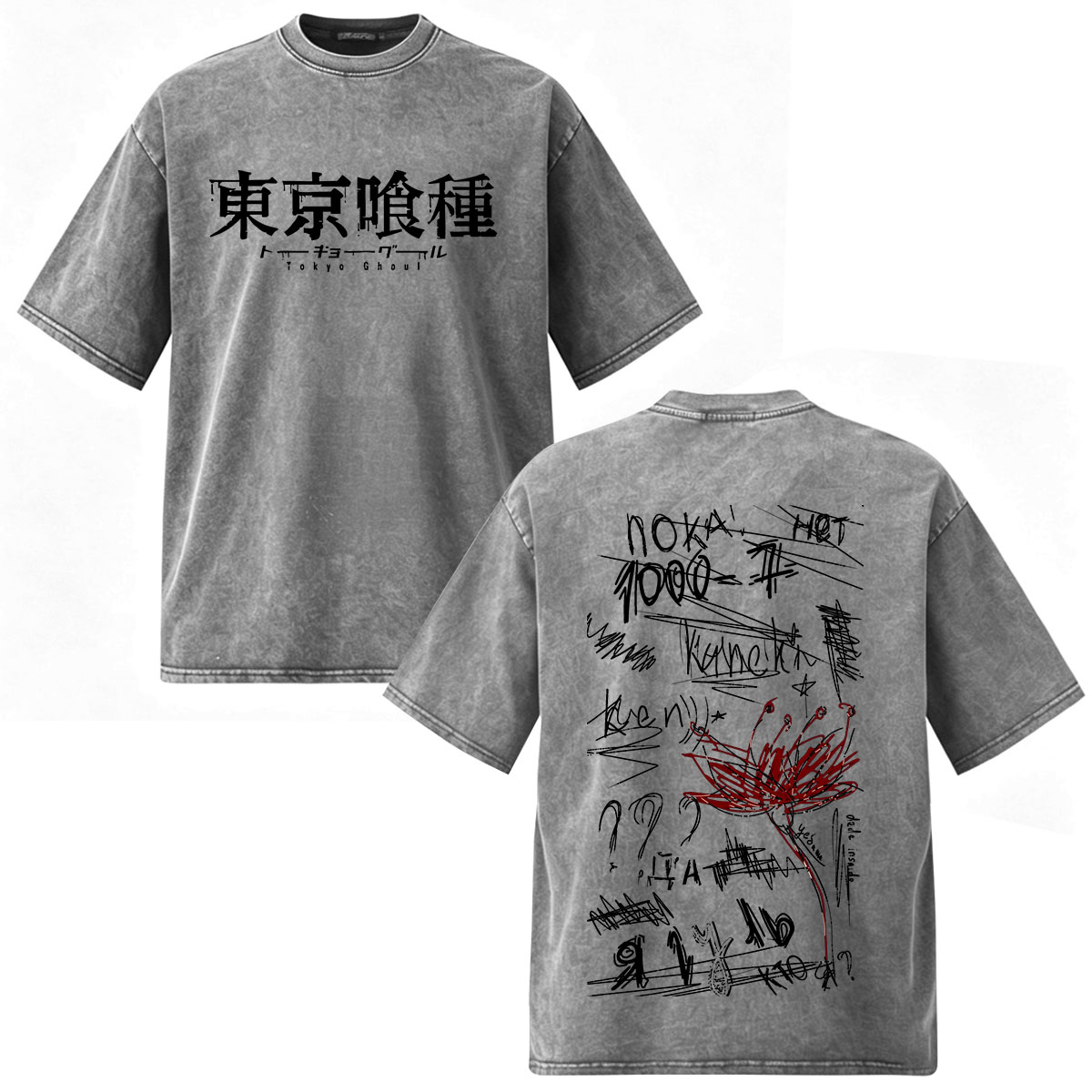 Vintage Washed Anime Tokyo Gho - Vintage Ken Fashion ulasan dan harga