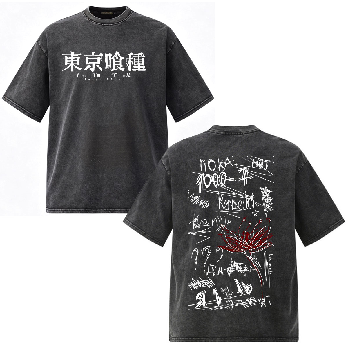 Vintage Washed Anime Tokyo Gho - Vintage Ken Fashion ulasan dan harga