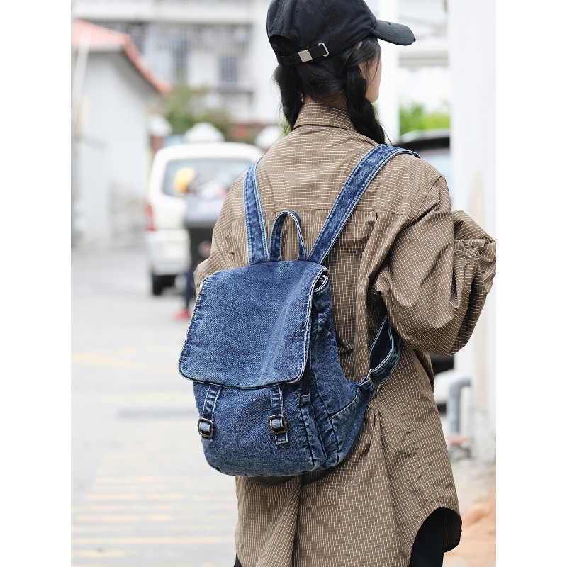 Vintage Denim Backpack For Wom - Vintage Fashion Books ulasan dan harga