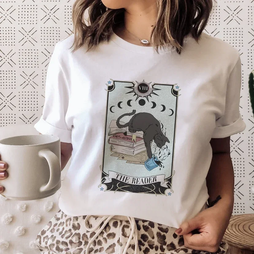 Books Cats Tarot Vintage Tee F - Vintage Fashion Books ulasan dan harga