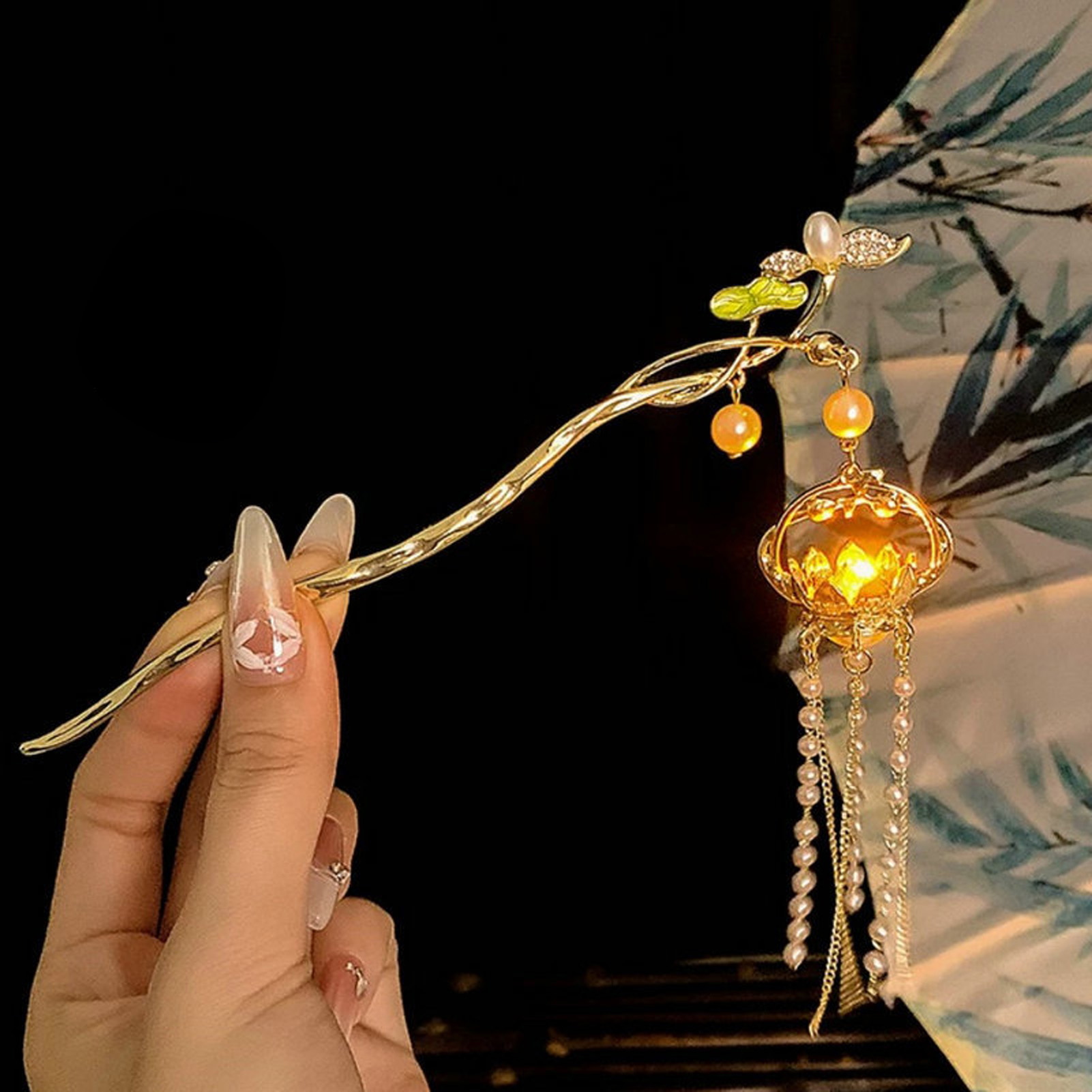 Luminous Flower Hairpin For Wo - Vintage Fashion Ai ulasan dan harga