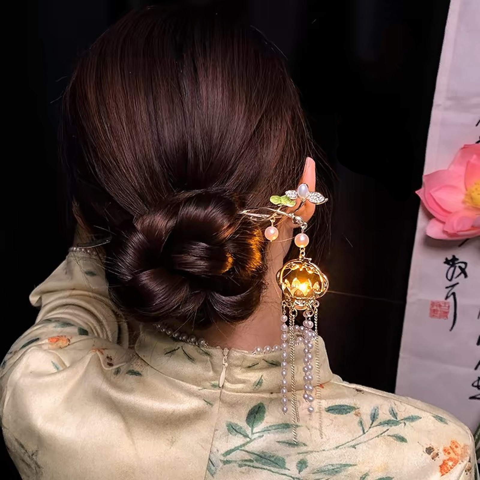 Luminous Flower Hairpin For Wo - Vintage Fashion Ai ulasan dan harga