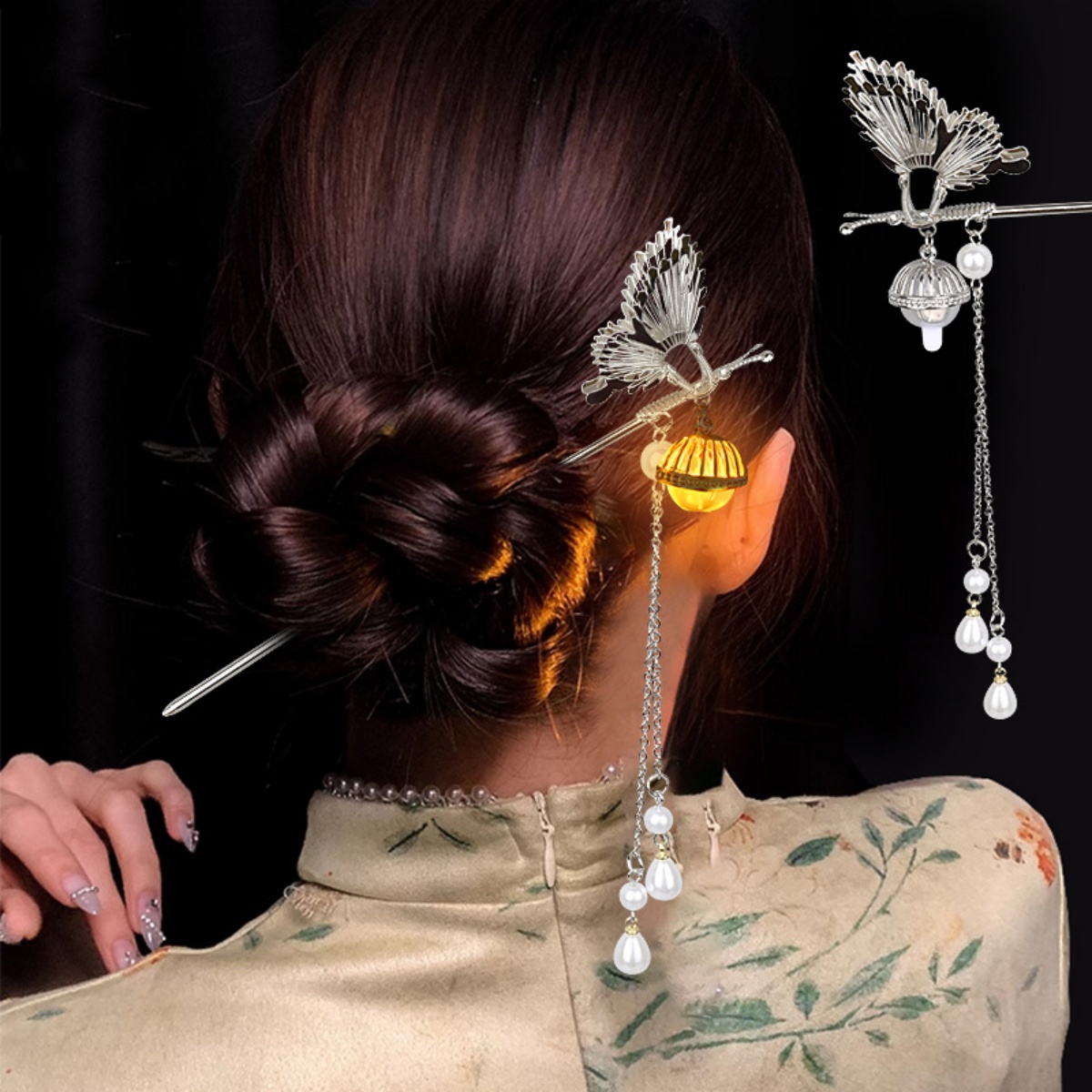 Luminous Flower Hairpin For Wo - Vintage Fashion Ai ulasan dan harga