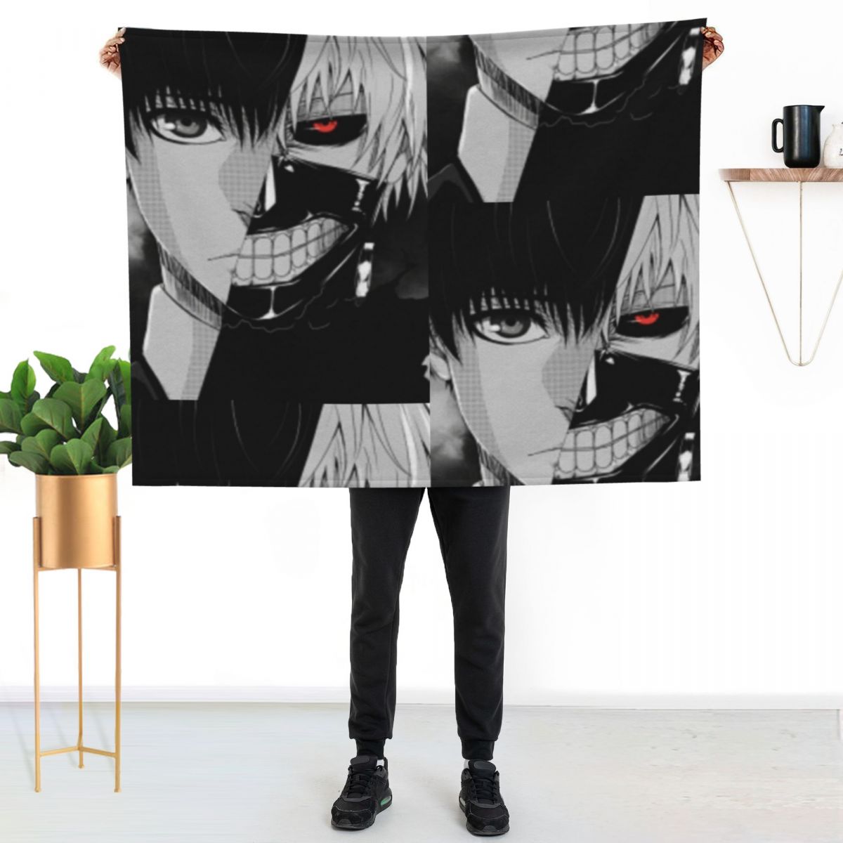Ken Kaneki Throw Blanket Plaid - Vintage Ken Fashion ulasan dan harga